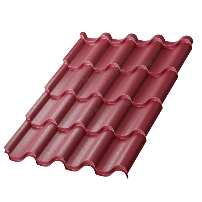 Металлочерепица Металл-Профиль Монтерроса-XL 0,45 VikingMP® RAL 3005 Красное вино
