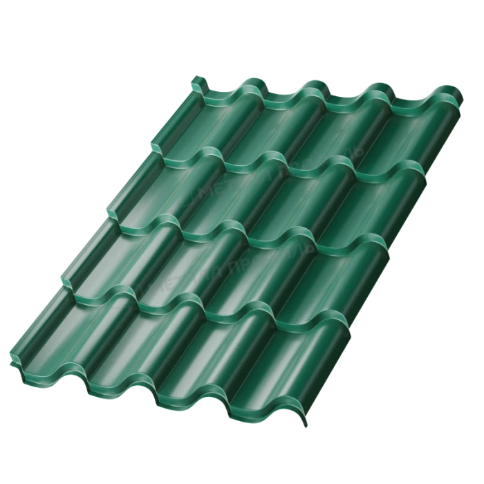 Металлочерепица Металл-Профиль Монтерроса-M 0,45 VikingMP® RAL 6005 Зеленый мох